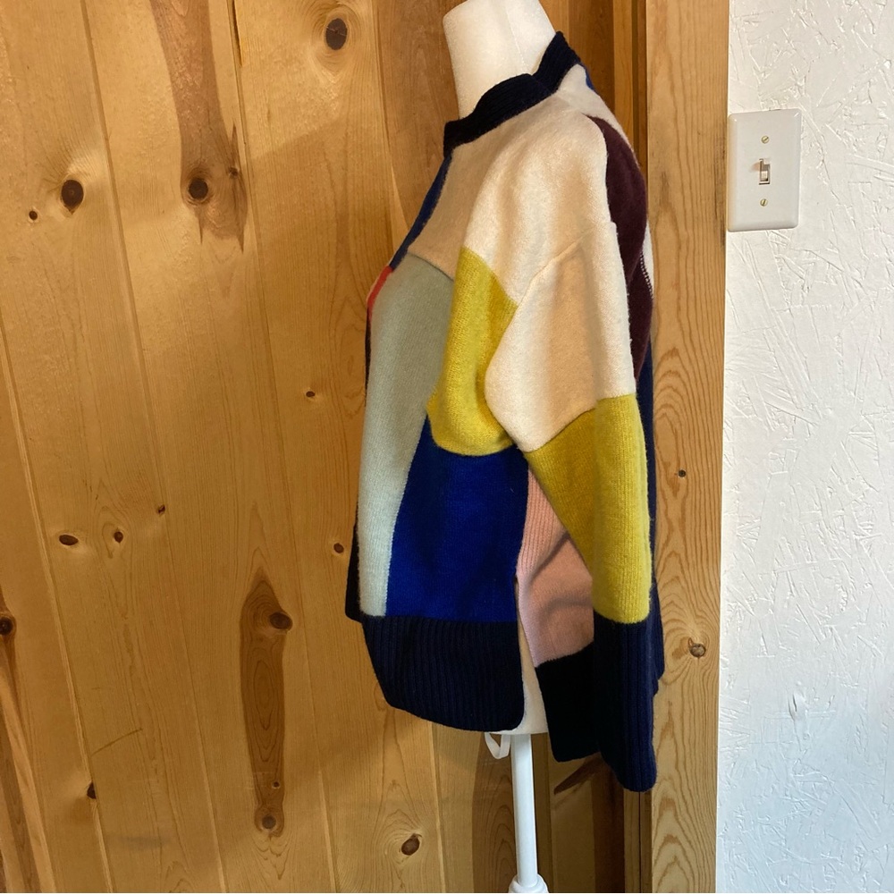 St. John Patchwork Colorblock Wool/Cashmere High-… - image 2